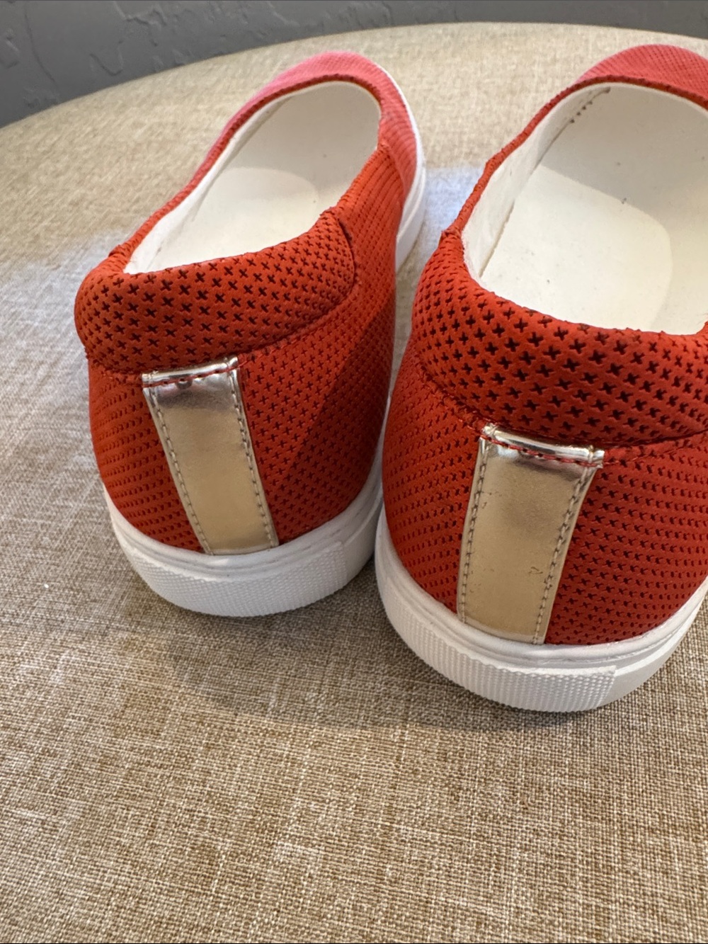 Kenneth Cole Coral Orange Mesh‎ Slip-On Flats SZ 8.5 - Picture 5 of 5